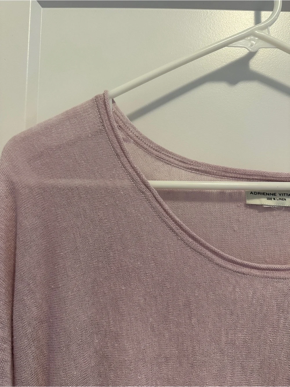 Adrienne Vittadini Purple Linen Lightweight Sweater Long Sleeve Size *Large - Picture 5 of 8